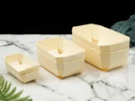 Disposable Poplar Veneer Wood Tray for Cake. Bread and Pastry Baking - Image 4