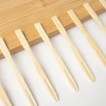 Paper Packaging Compostable Biodegradable Disposable 87mm Bamboo Fruit Fork - Image 5
