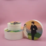Food Safe Biodegradable Compostable Disposable Round Wooden Cake Box - Image 4