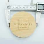 Wholesale Customized Print 8.5 cm Round Wooden Bamboo Lids for Glass Scent Candle Jars - Image 2
