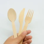 Factory Direct Sale Bulk Can Be Customised Size 140 170mm Eco-friendly Biodegradable Bamboo Knife. Bamboo Fork and Bamboo Spoon - Image 2