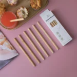 Factory Customised Biodegradable logo Printable Disposable Eco-friendly Natural Bamboo Straws - Image 3
