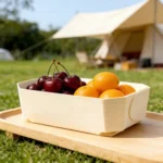 Food Grade Disposable Wooden Tray for Bakery Display and Serving